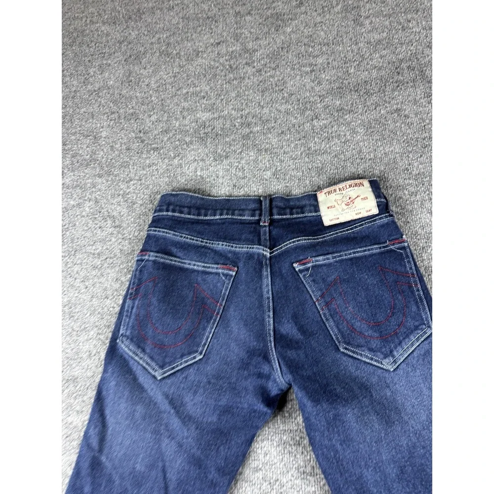 True Religion Rocco Relaxed Skinny Jeans Mens 29 Blue Dark Wash Denim Rap Y2K